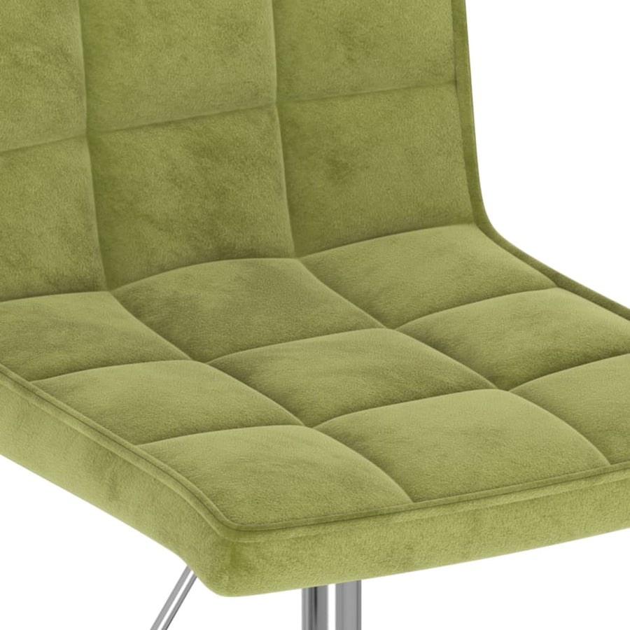 Eetkamerstoelen draaibaar 4 st fluweel lichtgroen