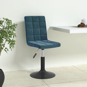 Eetkamerstoelen draaibaar 4 st fluweel blauw