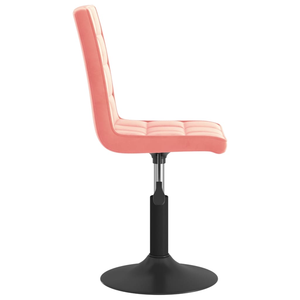 Eetkamerstoelen draaibaar 4 st fluweel roze