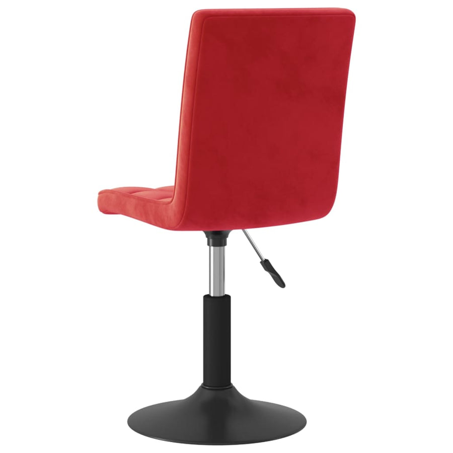Eetkamerstoelen Draaibaar 4 St Fluweel Wijnrood