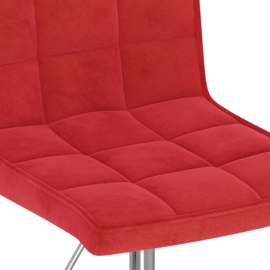 Eetkamerstoelen Draaibaar 4 St Fluweel Wijnrood