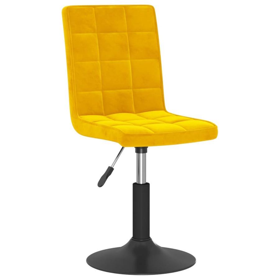 Eetkamerstoelen draaibaar 4 st fluweel mosterdgeel