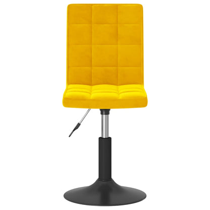 Eetkamerstoelen draaibaar 4 st fluweel mosterdgeel