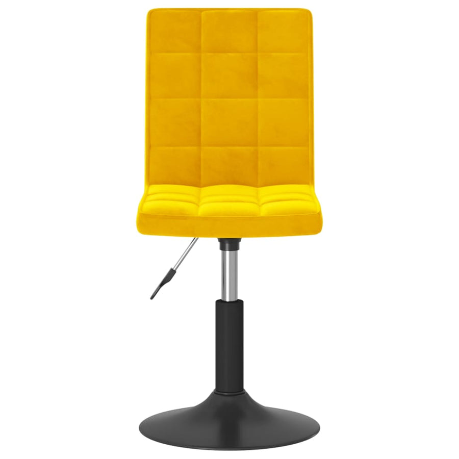 Eetkamerstoelen draaibaar 4 st fluweel mosterdgeel