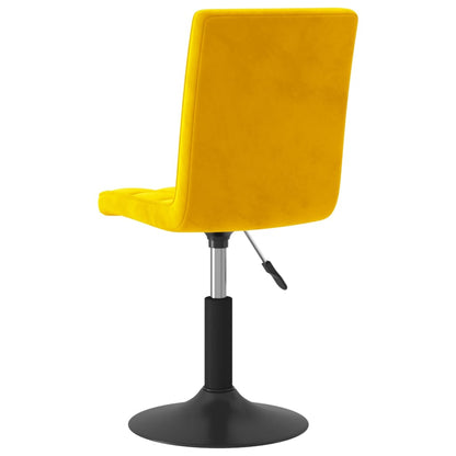 Eetkamerstoelen draaibaar 4 st fluweel mosterdgeel