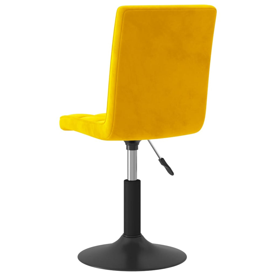 Eetkamerstoelen draaibaar 4 st fluweel mosterdgeel