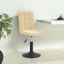 Eetkamerstoelen draaibaar 6 st fluweel crèmekleurig