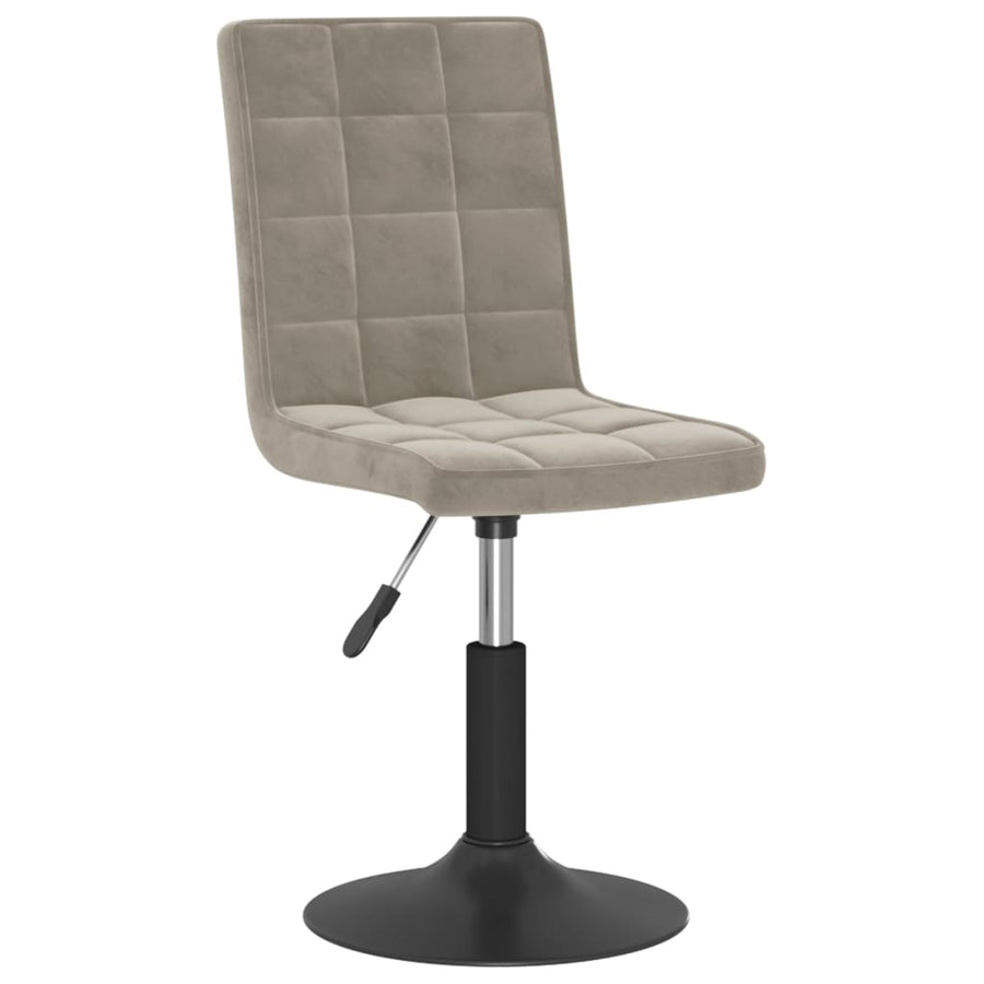 Eetkamerstoelen draaibaar 6 st fluweel lichtgrijs