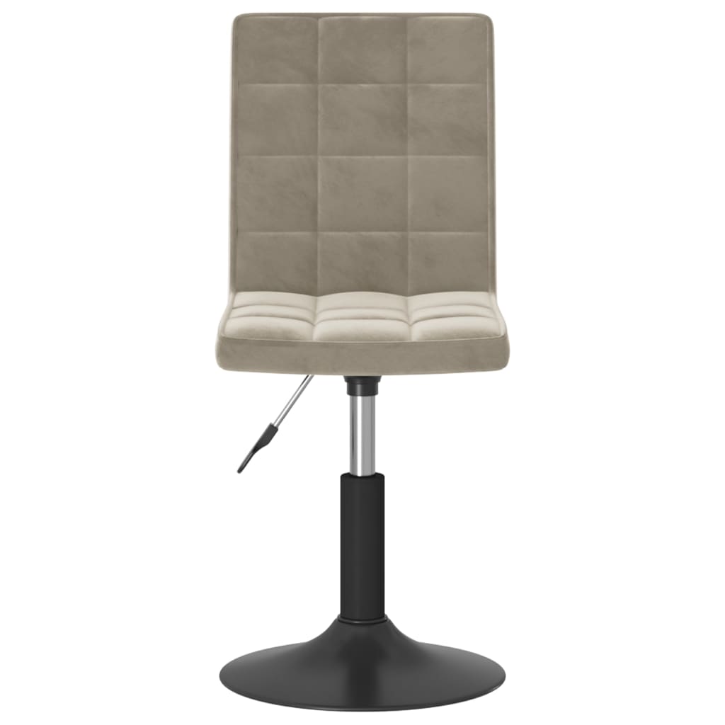 Eetkamerstoelen draaibaar 6 st fluweel lichtgrijs