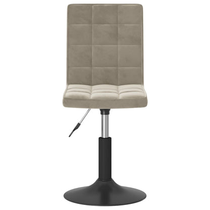 Eetkamerstoelen draaibaar 6 st fluweel lichtgrijs