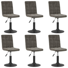 Eetkamerstoelen draaibaar 6 st fluweel donkergrijs