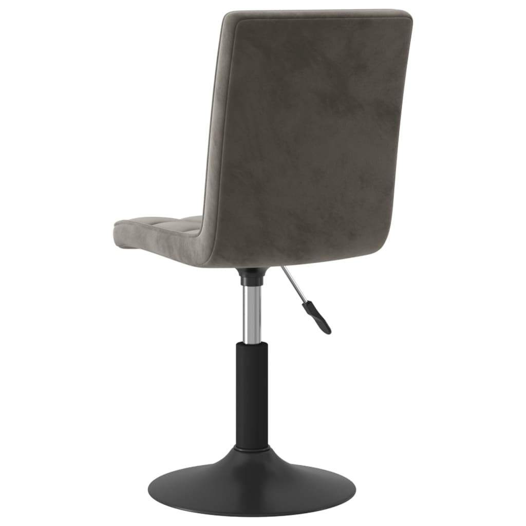 Eetkamerstoelen draaibaar 6 st fluweel donkergrijs
