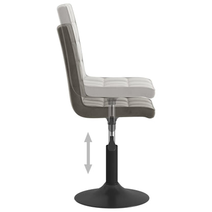Eetkamerstoelen draaibaar 6 st fluweel donkergrijs