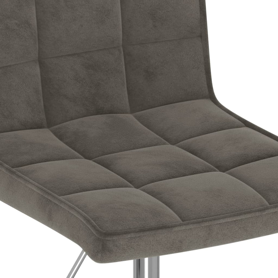 Eetkamerstoelen draaibaar 6 st fluweel donkergrijs