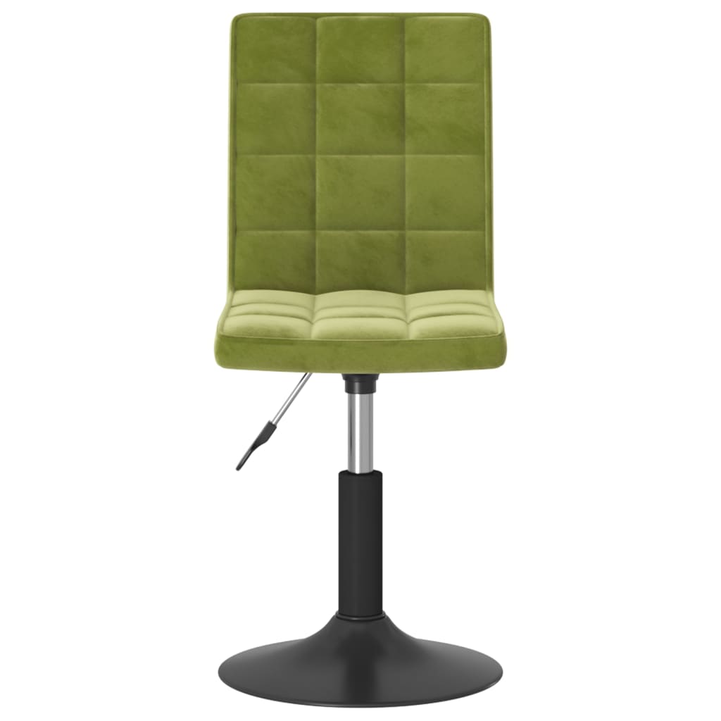 Eetkamerstoelen draaibaar 6 st fluweel lichtgroen