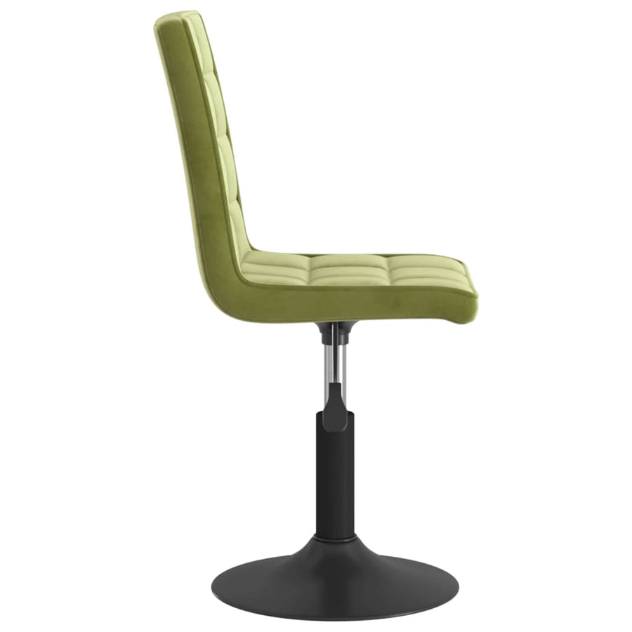 Eetkamerstoelen draaibaar 6 st fluweel lichtgroen