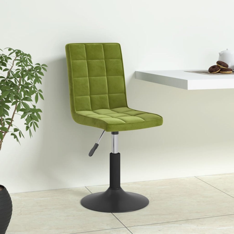 Eetkamerstoelen draaibaar 6 st fluweel lichtgroen