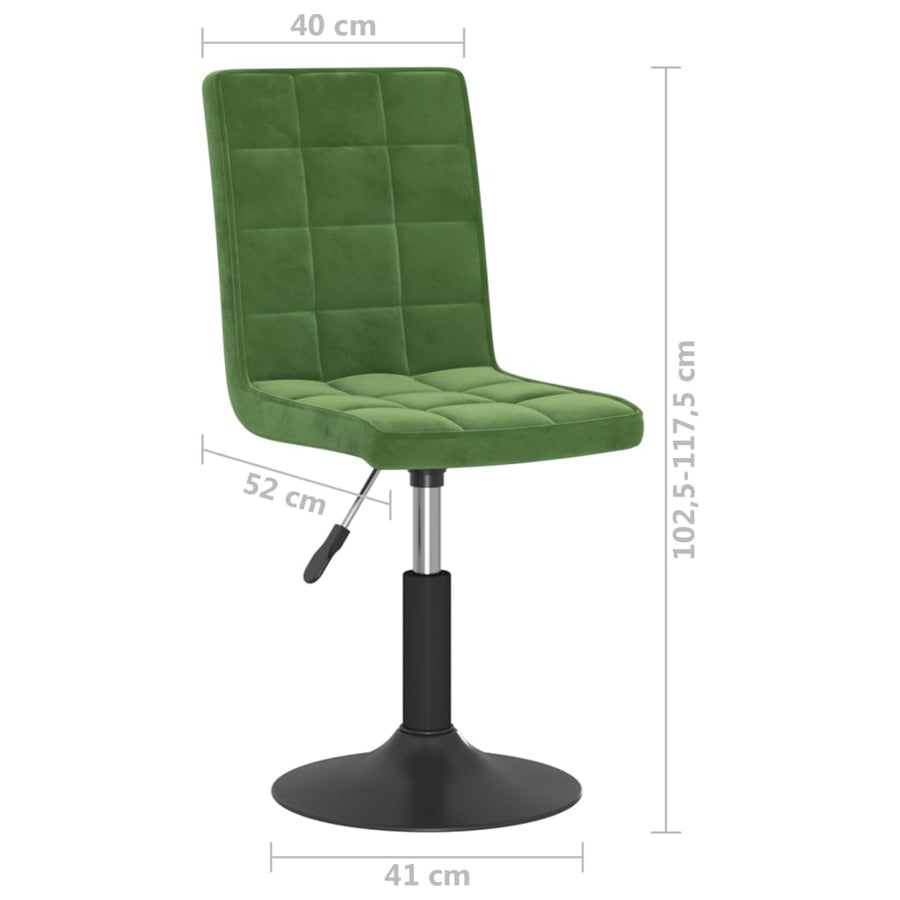 Eetkamerstoelen draaibaar 6 st fluweel donkergroen