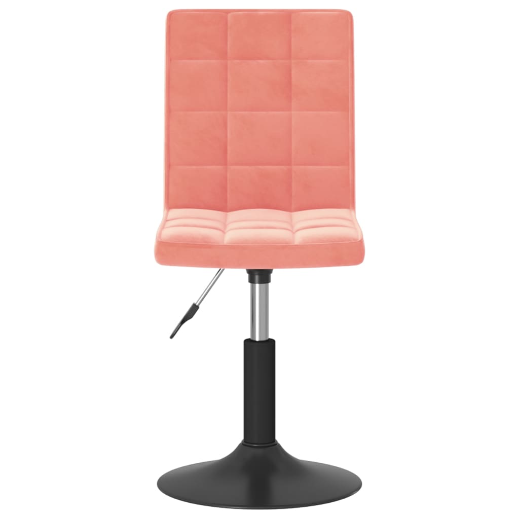 Eetkamerstoelen draaibaar 6 st fluweel roze