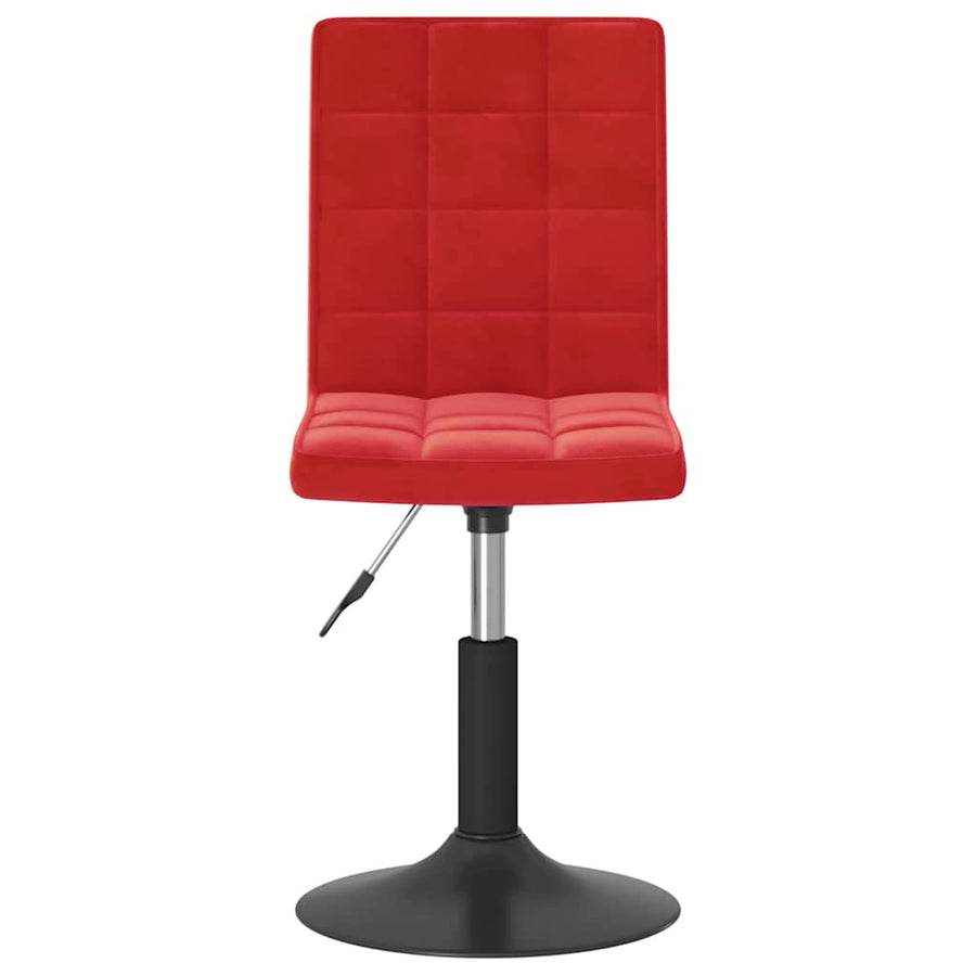 Eetkamerstoelen draaibaar 6 st fluweel wijnrood
