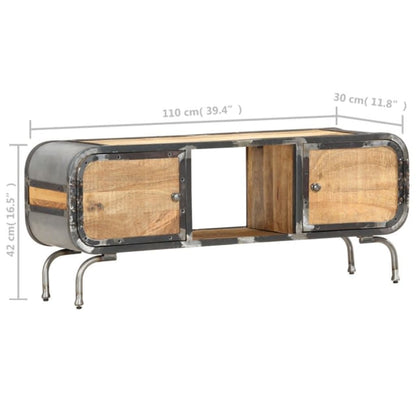 Tv-Meubel 110X30X42 Cm massief mangohout