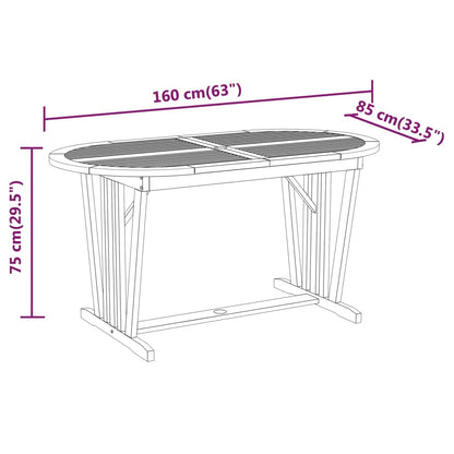 5-Delige Tuinset Massief Eucalyptushout 4