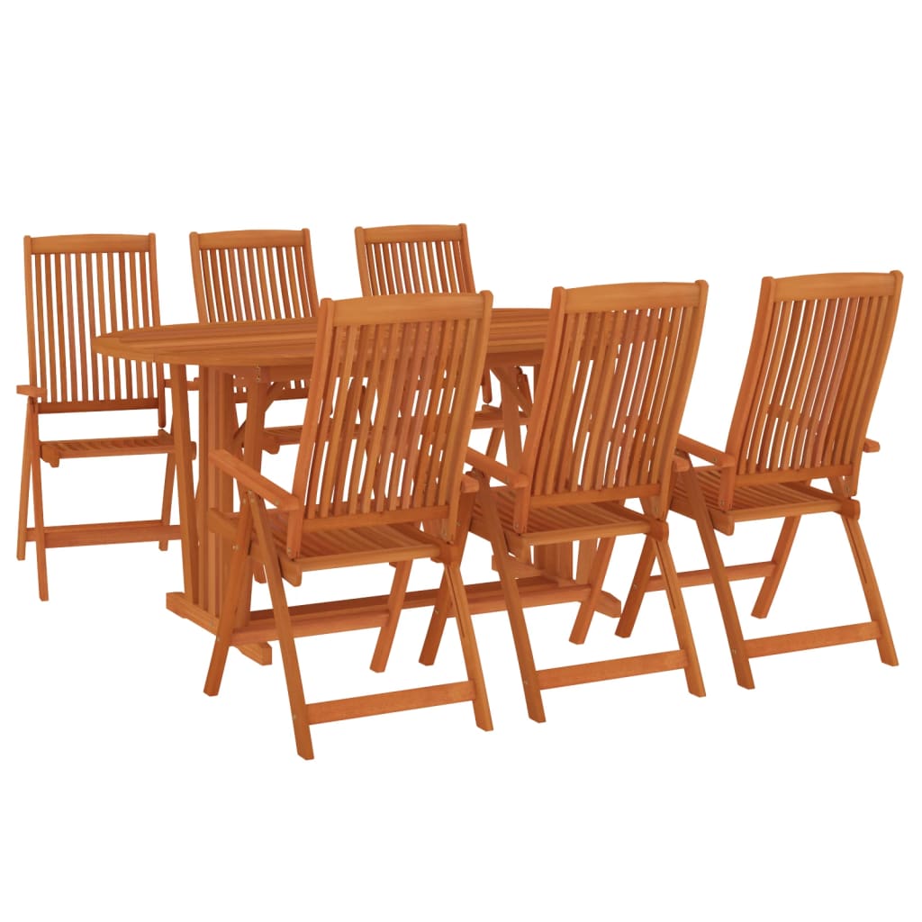 7-Delige Tuinset Massief Eucalyptushout 6