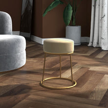 Hocker Rond Donkergrijs Fluweel