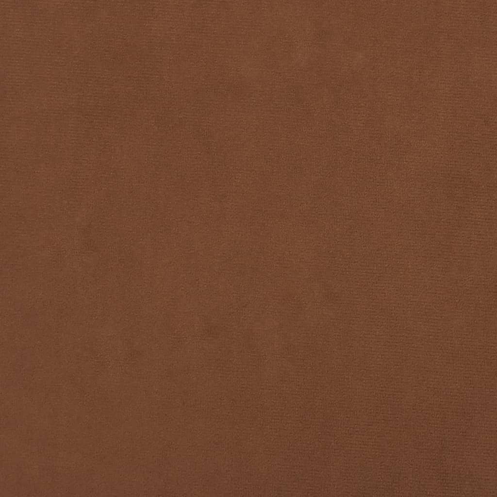 Hocker Rond Bruin Fluweel