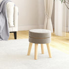 Hocker rond grijs hout