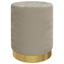 Hocker Met Opbergruimte Rond Fluweel Donkergrijs
