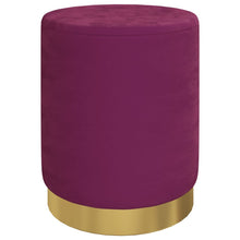 Hocker Met Opbergruimte Rond Fluweel Paars