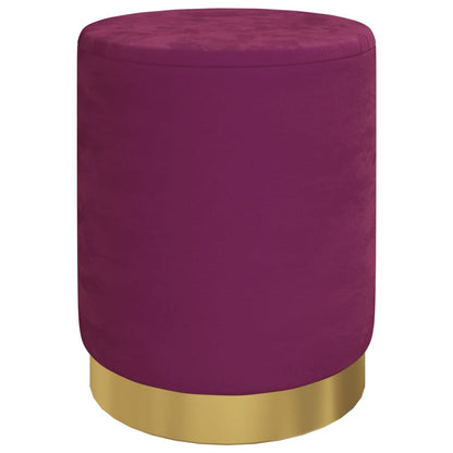 Hocker Met Opbergruimte Rond Fluweel Paars