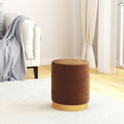 Hocker rond met opbergruimte 31x37 cm bruin