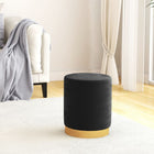 Hocker rond met opbergruimte 31x37 cm zwart
