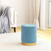 Hocker rond met opbergruimte 31x37 cm lichtblauw