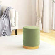Hocker met opbergruimte 31x37 cm fluweel mosterdgroen