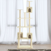 Kattenmeubel 188 cm lichtgrijs met sisal krabpalen