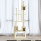 Kattenmeubel Met Sisal Krabpalen 188 Cm Kleurig Crème