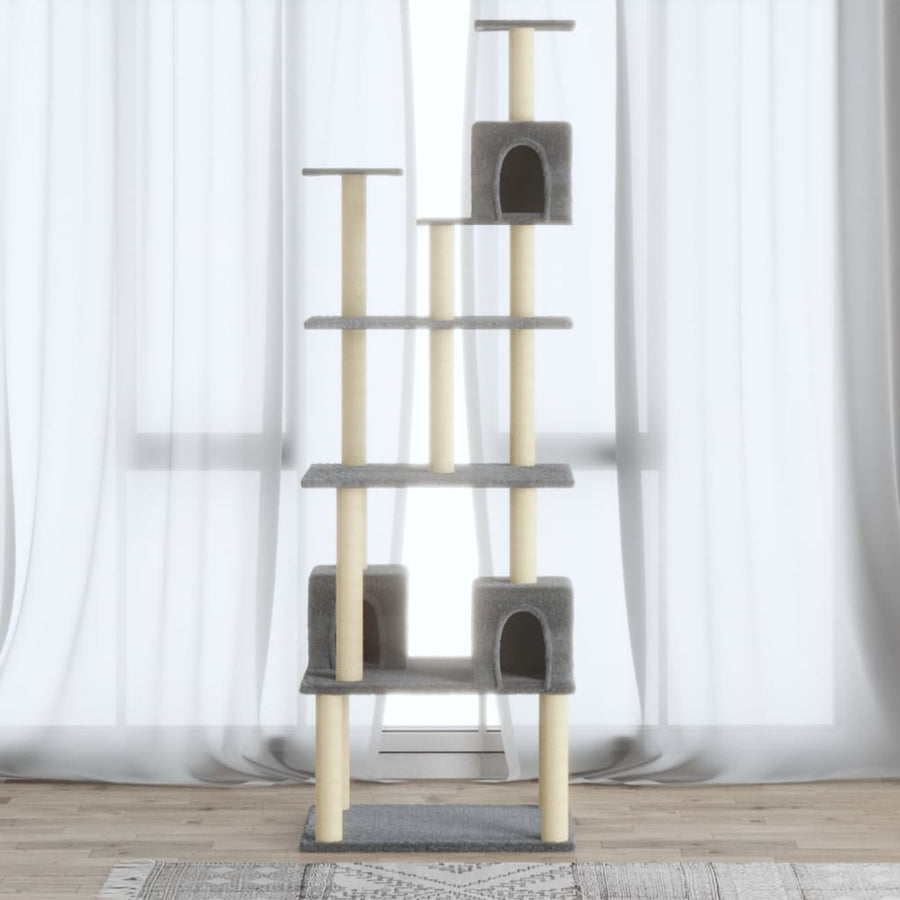 Kattenmeubel Met Sisal Krabpalen 188 Cm Crèmekleurig