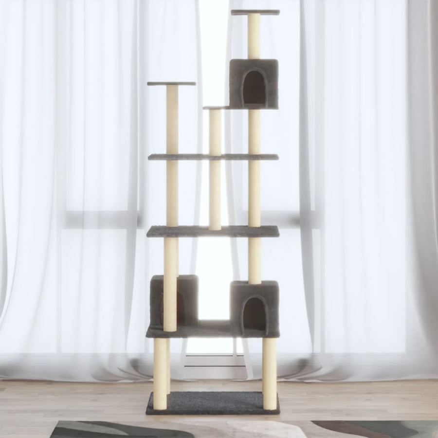 Kattenmeubel Met Sisal Krabpalen 188 Cm Crèmekleurig