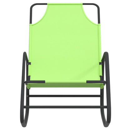 Ligstoelen Schommelend Staal En Textileen 2 Groen