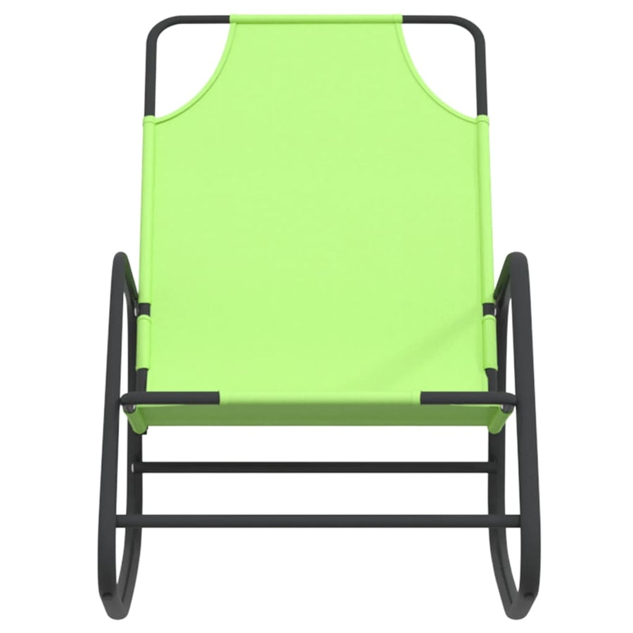 Ligstoelen Schommelend Staal En Textileen 2 Groen