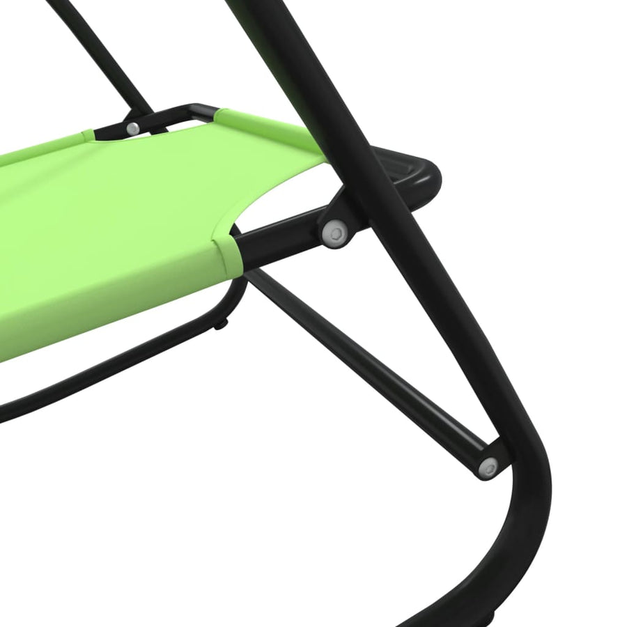 Ligstoelen Schommelend Staal En Textileen 2 Groen