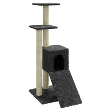 Kattenmeubel met sisal krabpalen 92 cm donkergrijs Donkergrijs