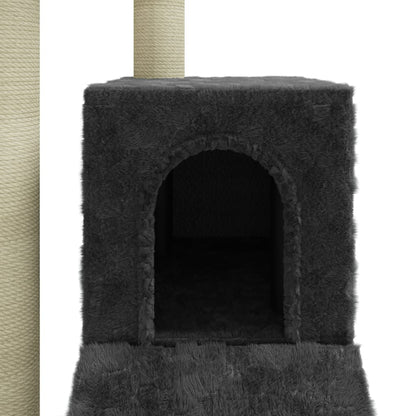 Kattenmeubel met sisal krabpalen 92 cm donkergrijs Donkergrijs