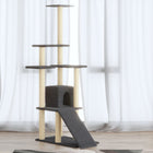 Cat furniture with sisal scratching posts 155 cm dark gray