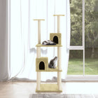 Cat Tree with Sisal Scratching Posts 141 cm Cream
