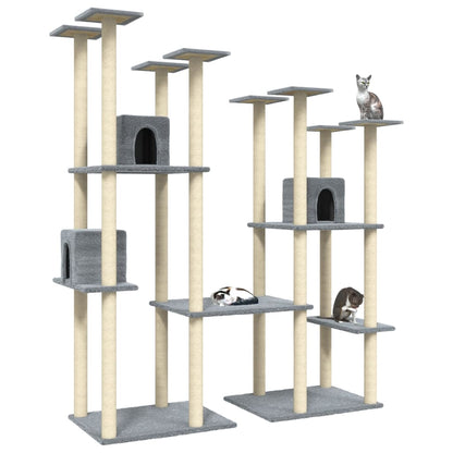 Kattenmeubel Met Sisal Krabpalen 174 Cm Lichtgrijs