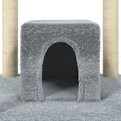 Kattenmeubel Met Sisal Krabpalen 174 Cm Lichtgrijs